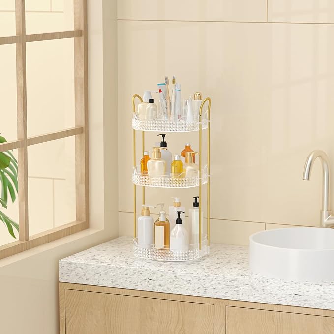 Rotating Makeup Organizer for Vanity 3 Tier, Perfume Organizer - Image 7