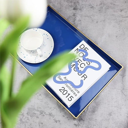 Spsyrine Blue Decorative Serving Tray - Image 8