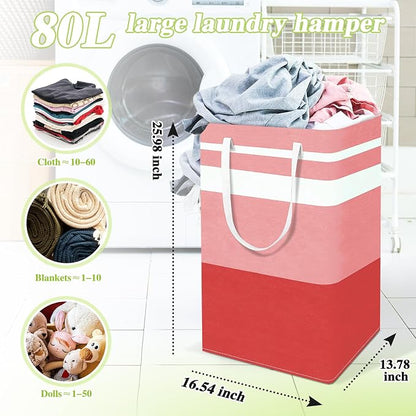 2-Pack Foldable Laundry Basket, Large Laundry Baskets - Image 3