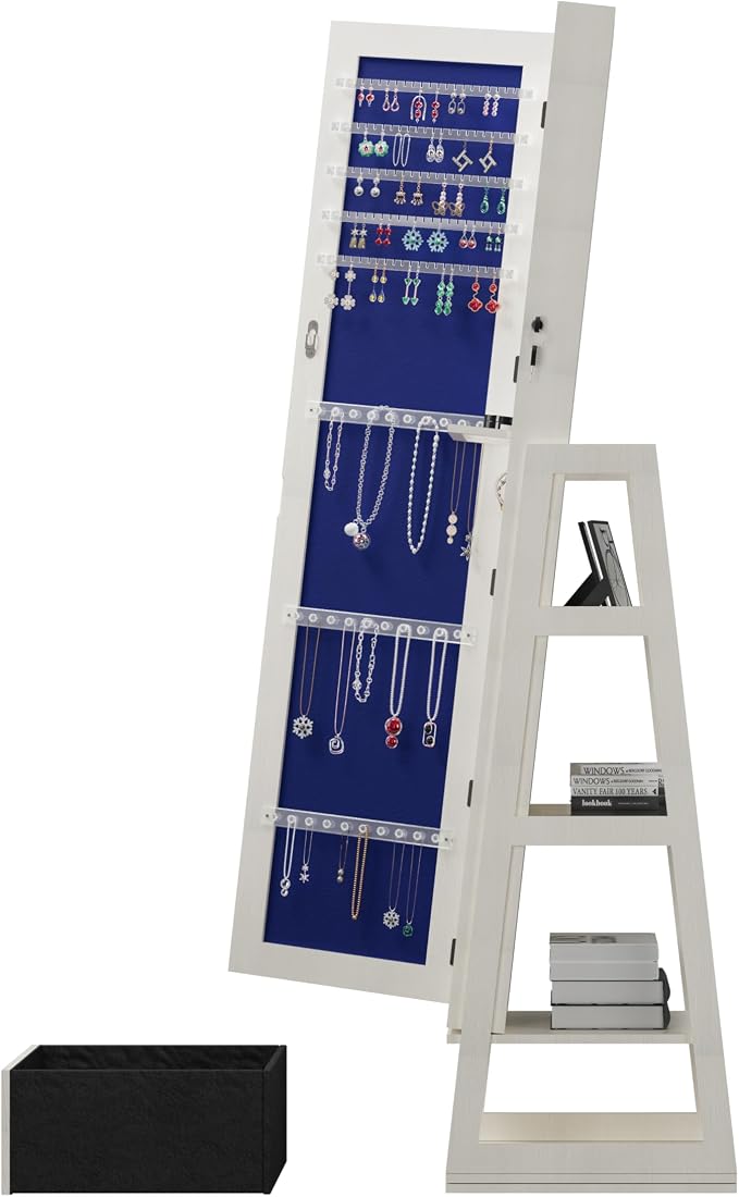 Montary Jewelry Cabinet with Full-Length Mirror - Image 5