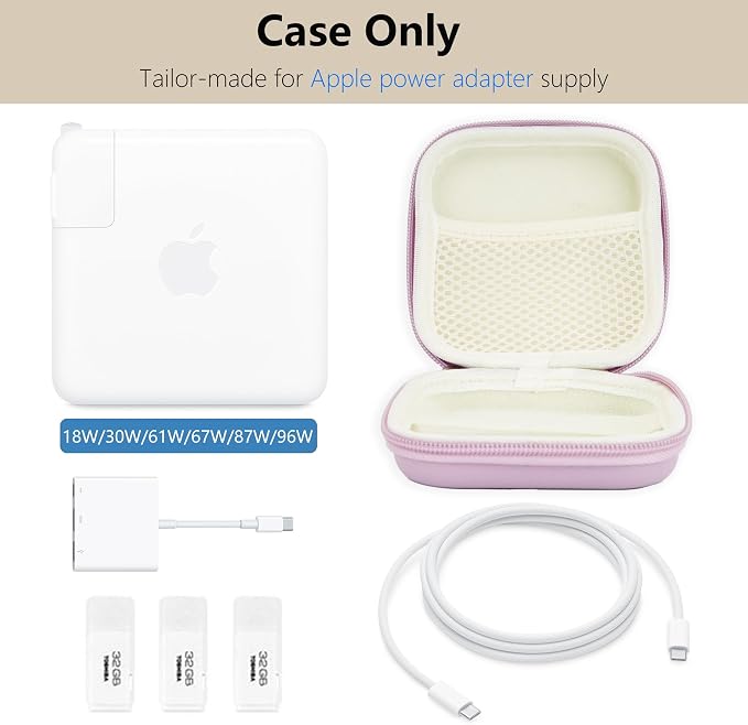 Charger Case for Macbook, Portable Tech Electronic Organizer Bag, Small Travel - Image 5