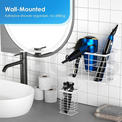 Agotglmi Hair Tool Organizer, Dryer Holder, 3 in 1 Blow Bathroom Organizer Wall - Image 4
