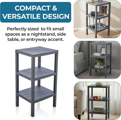 Honey-Can-Do 3-Tier Plastic Storage Shelf, Freestanding, closet or office - Image 7