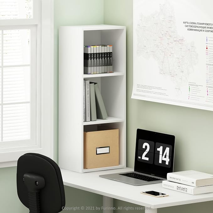 Furinno Pasir 3-Tier No Tool Assembly Open Shelf Bookcase - Image 2