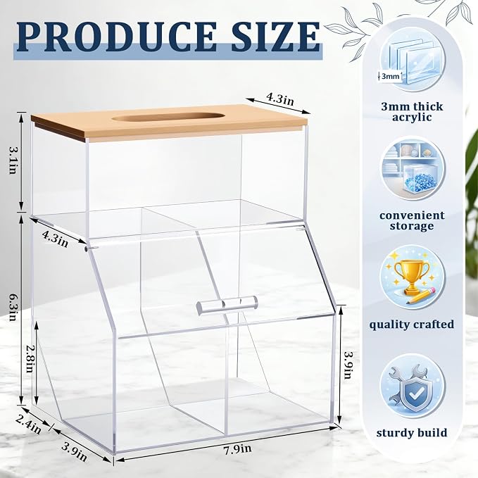 Juexica 3 in 1 Laundry Pods Container & Dryer Sheet Holder & Fragrance Beads - Image 2