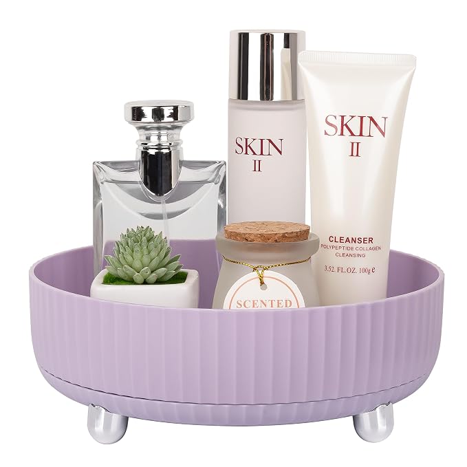Anyoifax Makeup Perfume Organizer Tray 360 Degree Rotating Lazy Susan Skincare by Anyoifax