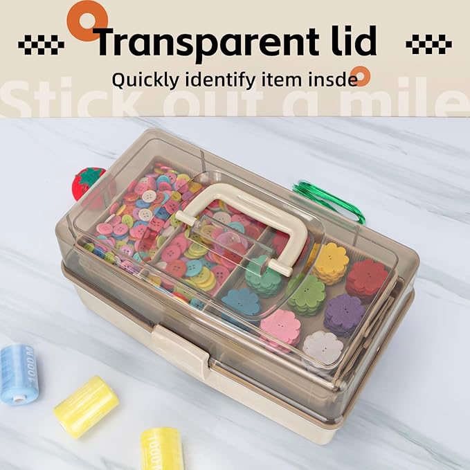 TERGOO 12.5in 3-Layer Multipurpose Craft Organizers and Storage - Image 5