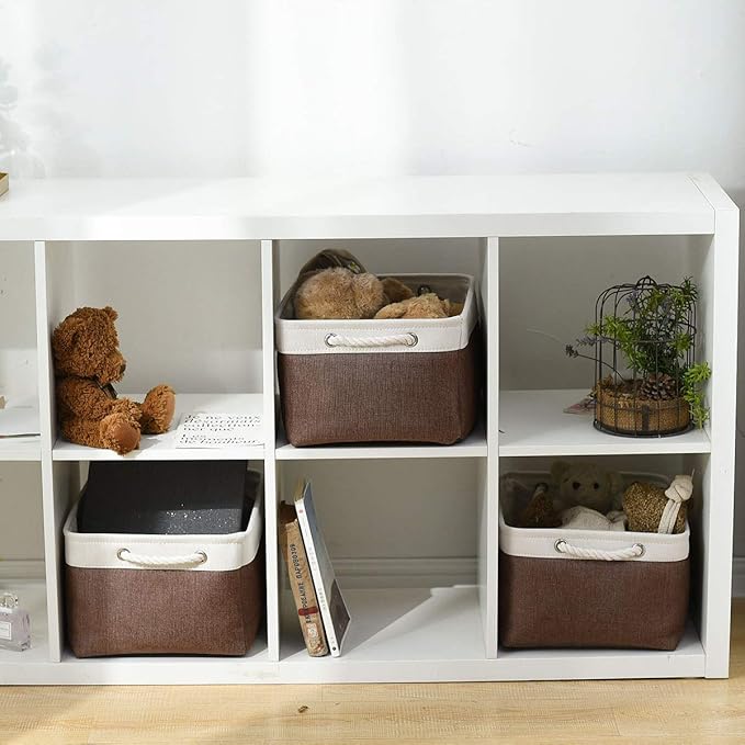 Large Storage Baskets for Shelves, Fabric Baskets for Organizing, Collapsible - Image 7