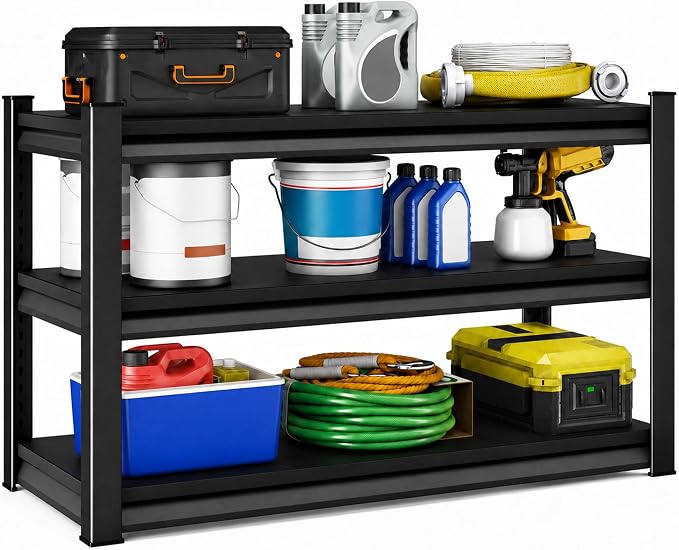 SAWJEC 39" H x 48" W x 18" D Heavy Duty Garage Storage Shelves | 3 Tier Metal - Image 3