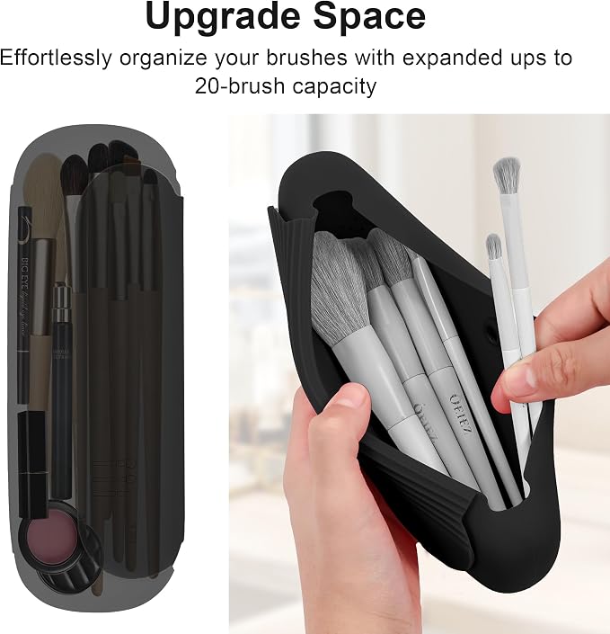 Silicone Travel Makeup Brush Holder - Image 2
