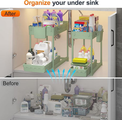 Sevenblue 4-Pack 2-Tier Under Sink Organizer - Image 3