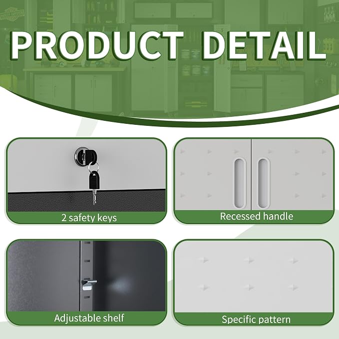 Metal Wall Cabinet, Garage Wall Cabinet - Image 4