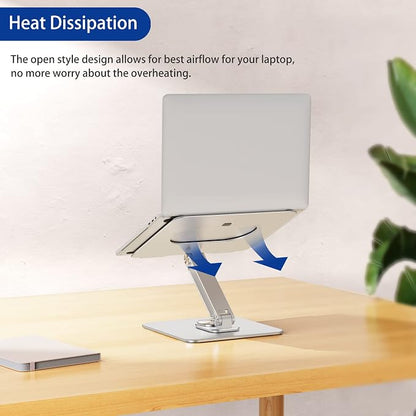 BESIGN LSX7 Laptop Stand with 360 Rotating Base, Ergonomic Adjustable Notebook - Image 6
