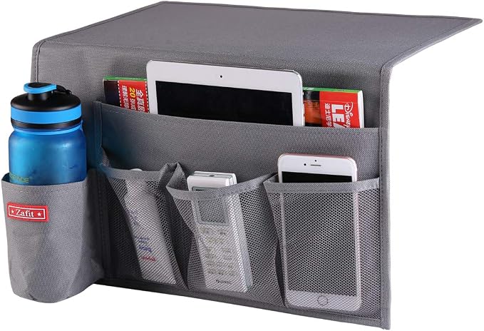 5 Pockets Bedside Caddy, Bedside Storage Organizer by ZAFIT