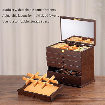 Vintage Rustic Wooden Jewelry Organizer boxes - Image 7