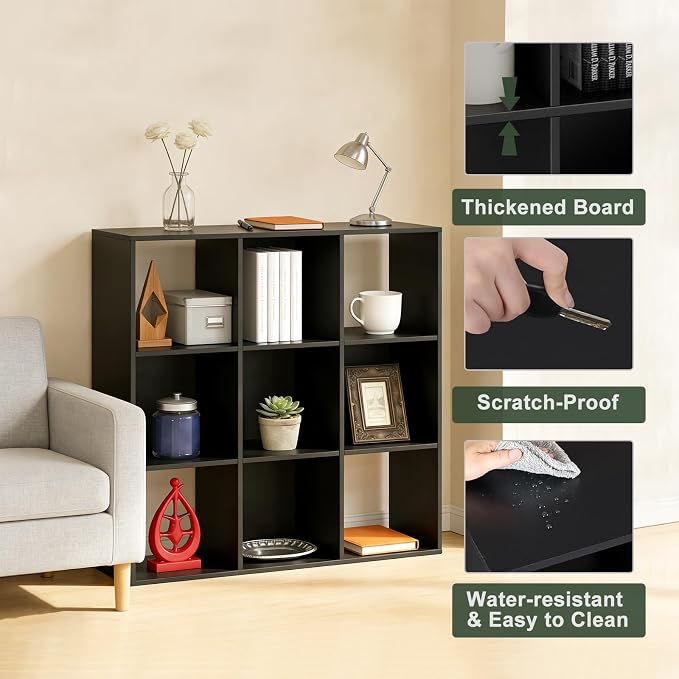 9 Cube Storage Organizer, Reversible Bookcase Shelf, Open Cube Bookshelf - Image 4