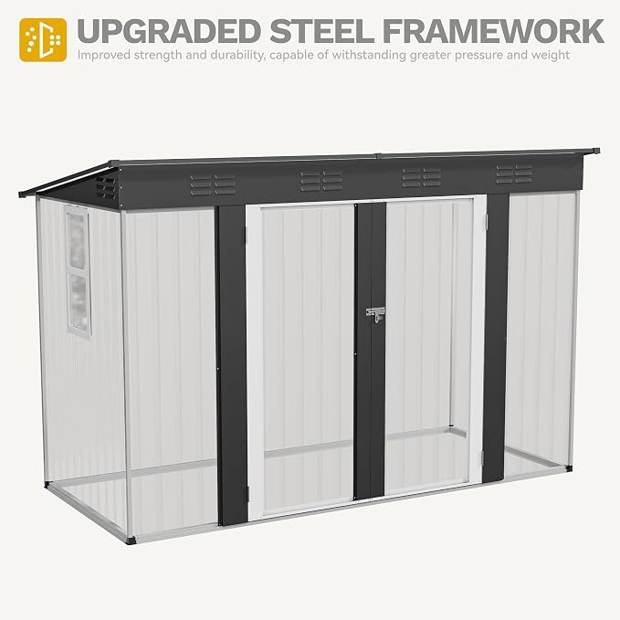 DWVO 9' x 4' Outdoor Storage Shed - Image 7
