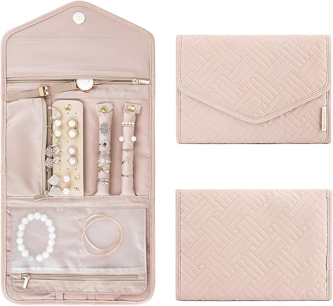 BAGSMART Travel Jewelry Organizer Roll Foldable Jewelry Case by BAGSMART