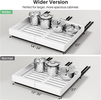 Pull out Cabinet Organizer, Wider Expandable Heavy Duty Slide out Drawers Fixed - Image 3