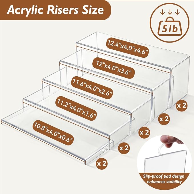 Large Acrylic Display Risers, 2 Set - Image 3