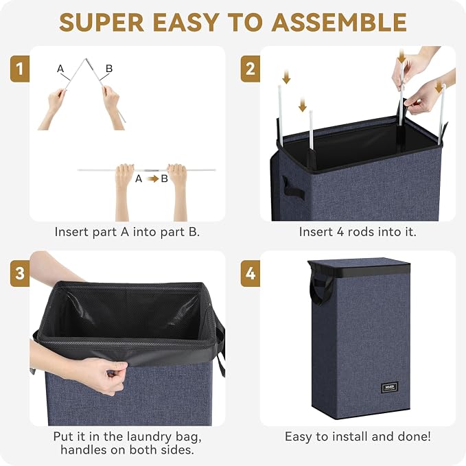 SOLEDI Slim Laundry Hamper - Image 7
