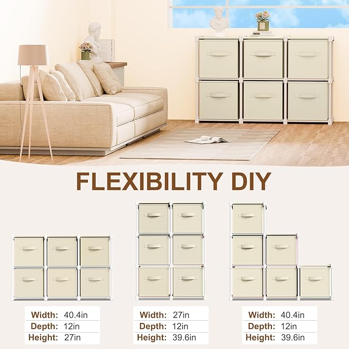 Briwooody 6 Cube Storage Organizer Bins - Image 4