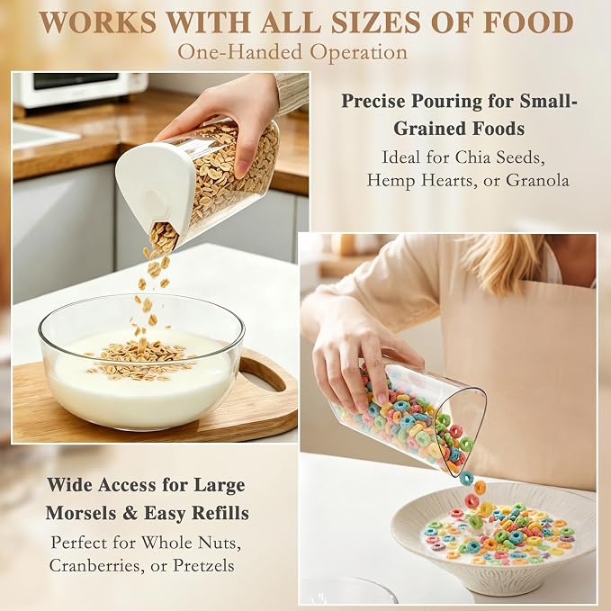 6 Grids 360° Rotating Cereal Dispenser Countertop - Image 5