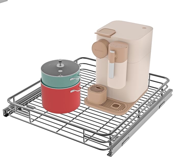 Pull Out Cabinet Organizer, Put Out Shelves by JOWBOOW