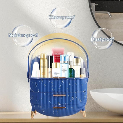 MASSY Egg Shape Makeup Storage Box, Countertop Portable Vanity Cosmetics - Image 4