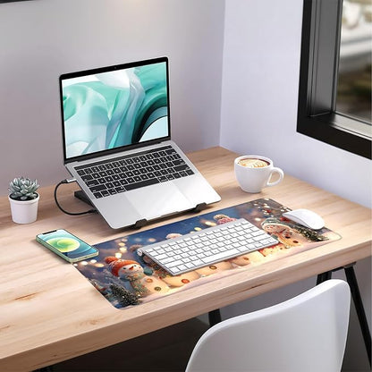 Six Snowmen Gaming Mouse Pad 31.5"x11.8"Desk Mat Anti-Slip Rubber Base & - Image 7