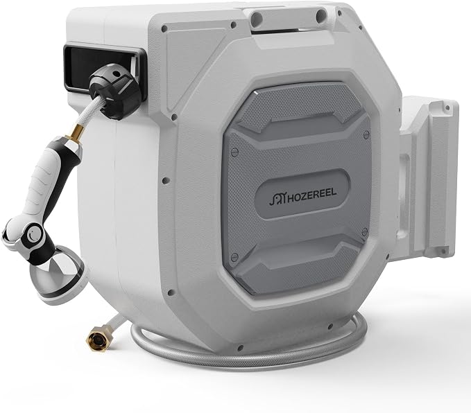 1/2" x 100+6 FT Heavy Duty Retractable Garden Hose Reel by HOZEREEL, Outdoor by Spaceandtimesaver