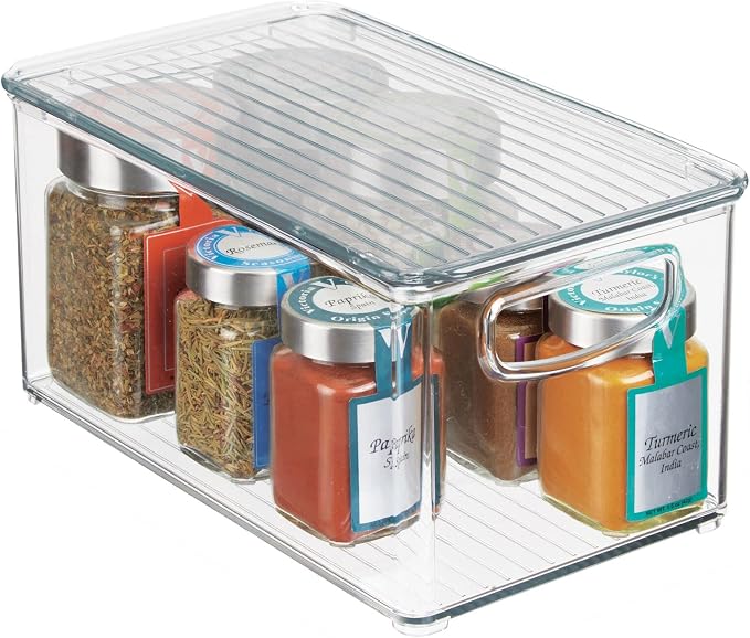 mDesign Plastic Deep Storage Bin Box Container - Image 7