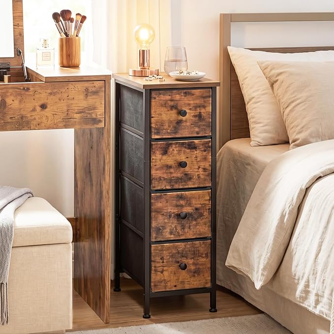 Fixwal Narrow Storage Cabinet, Narrow Nightstand Dresser by Fixwal