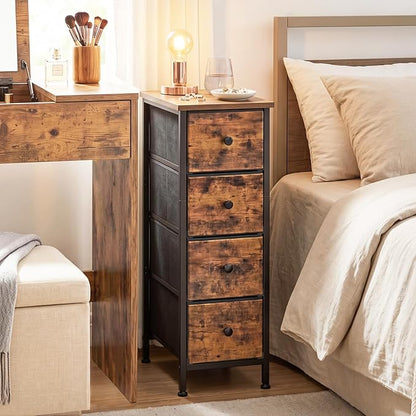 Fixwal Narrow Storage Cabinet, Narrow Nightstand Dresser by Fixwal