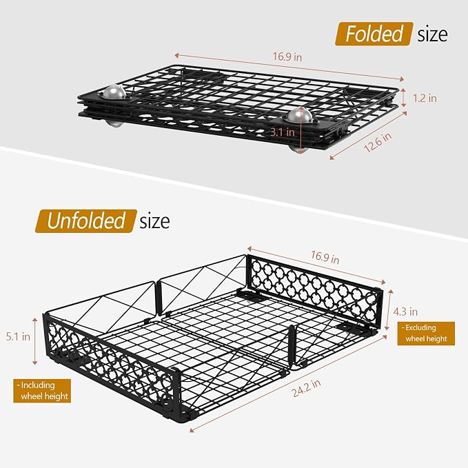 NADAMOO Under Bed Storage with Wheels, 2 Pack Rolling Under Bed Storage - Image 2