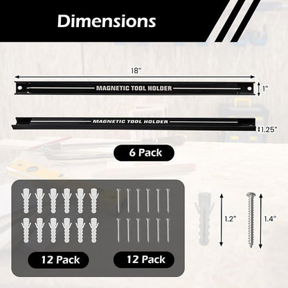 18" Magnetic Tool Holder Strip, 6 Pack Magnet Bar - Image 7