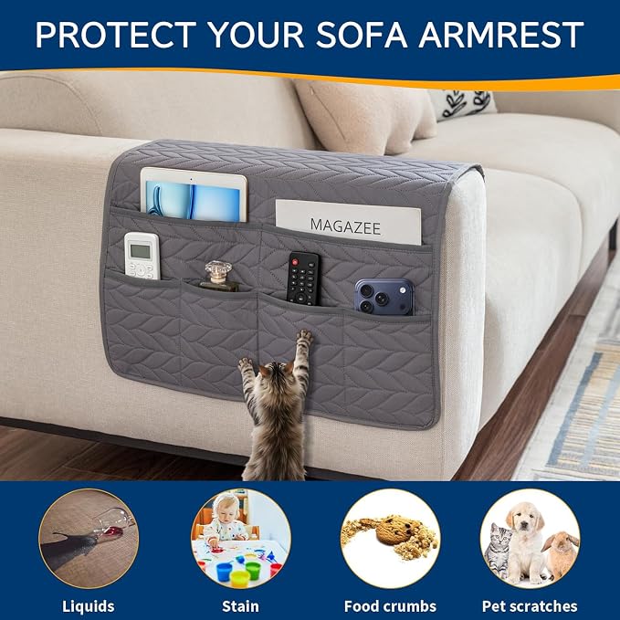 Remote Control Holder for Armchair, Couch Caddy Organizer TV Remote Holder for - Image 4