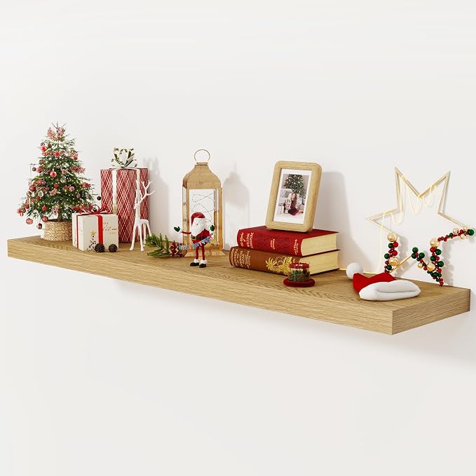 Fun Memories 55 Inch Floating Shelves, 12 Inch Deep Floating Shelf by FunMemories