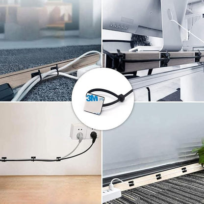 Strong Back-Glue Self Adhesive Cable Zip Tie Mounts Kit - Image 6