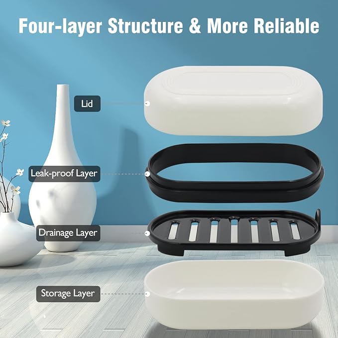 Travel Soap Container, Leakproof Soap Box, Travel Soap Holder - Image 2