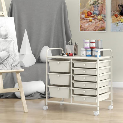 Giantex 9 Drawers Rolling Cart, Classroom Organizers, Storage Cart - Image 4