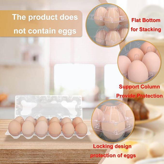 120 Pack Bulk Egg Cartons, Egg Tray Carton Holder - Image 3