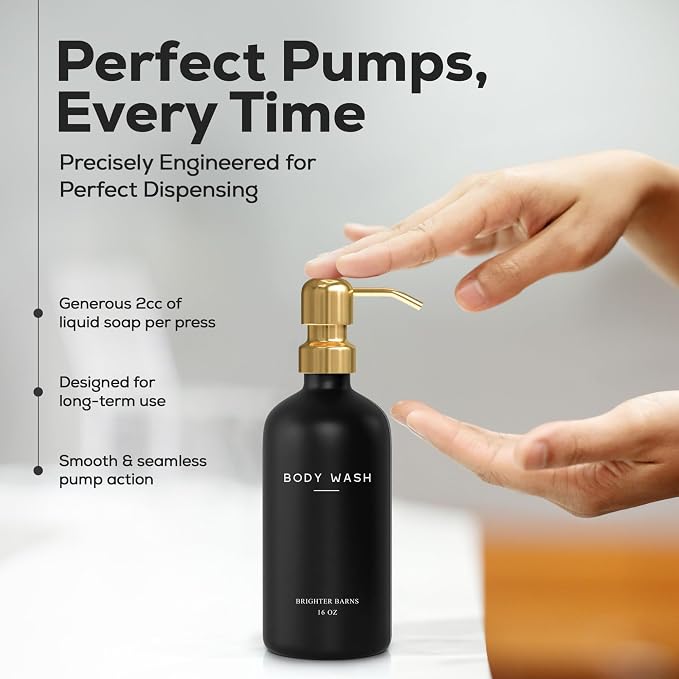 Luxury Shampoo and Conditioner Dispenser Set by Brighter Barns - Image 4