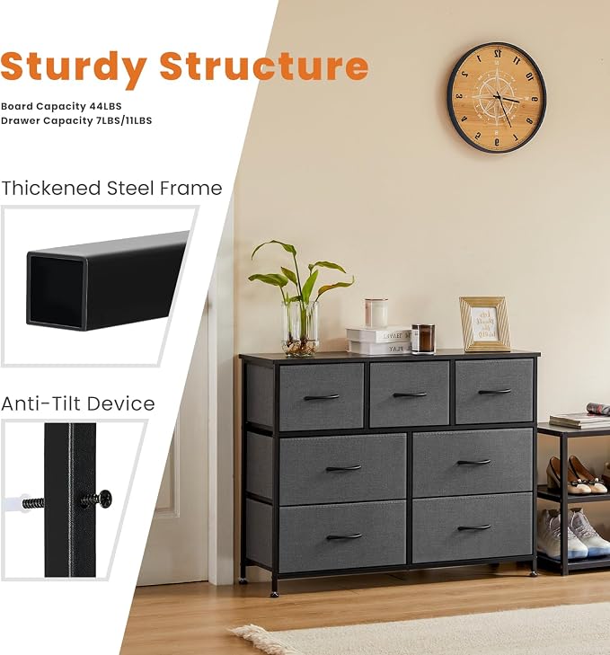 Sweetcrispy 7 Drawer Dresser Storage Organizer - Image 6