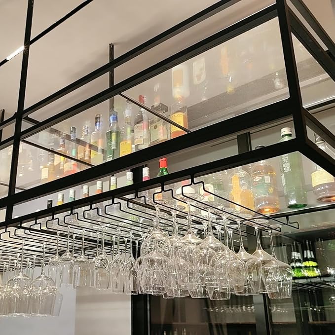 59IN Acrylic Ceiling Wine Glass Rack - Image 7