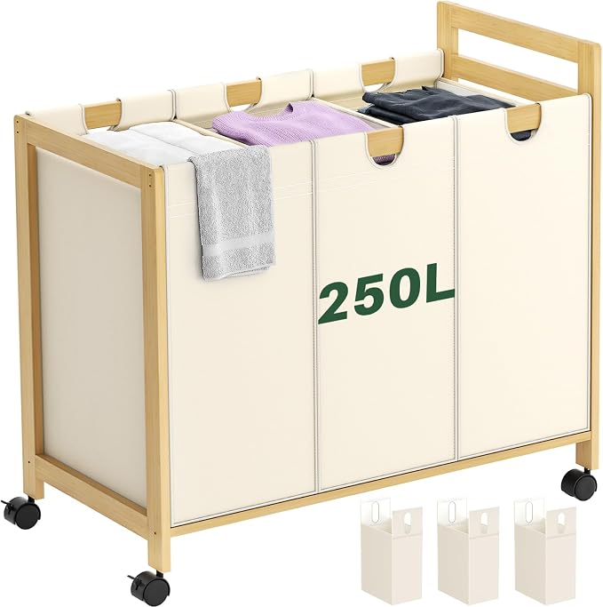 Homykic 250L Laundry Sorter Cart by Homykic