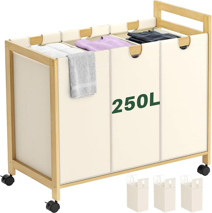 Homykic 250L Laundry Sorter Cart by Homykic