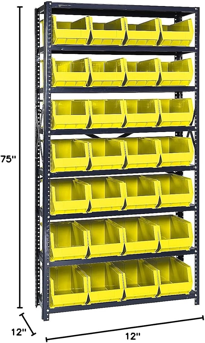 Quantum Storage Systems QSBU-240YL Giant Open Hopper Steel Shelving System - Image 2