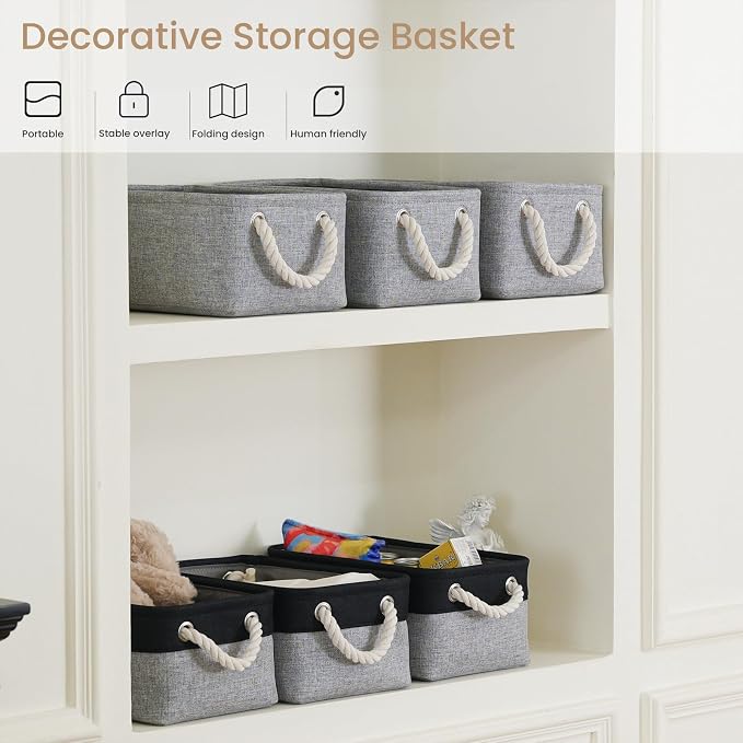 11.8x7.9x5.2 Inch Fabric Small Storage Bins - Image 5