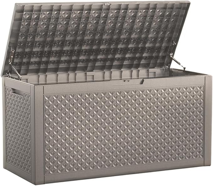 New 100 Gallon Outdoor Storage Box, Resin Deck Boxes Waterproof, Indoor Outdoor - Image 8